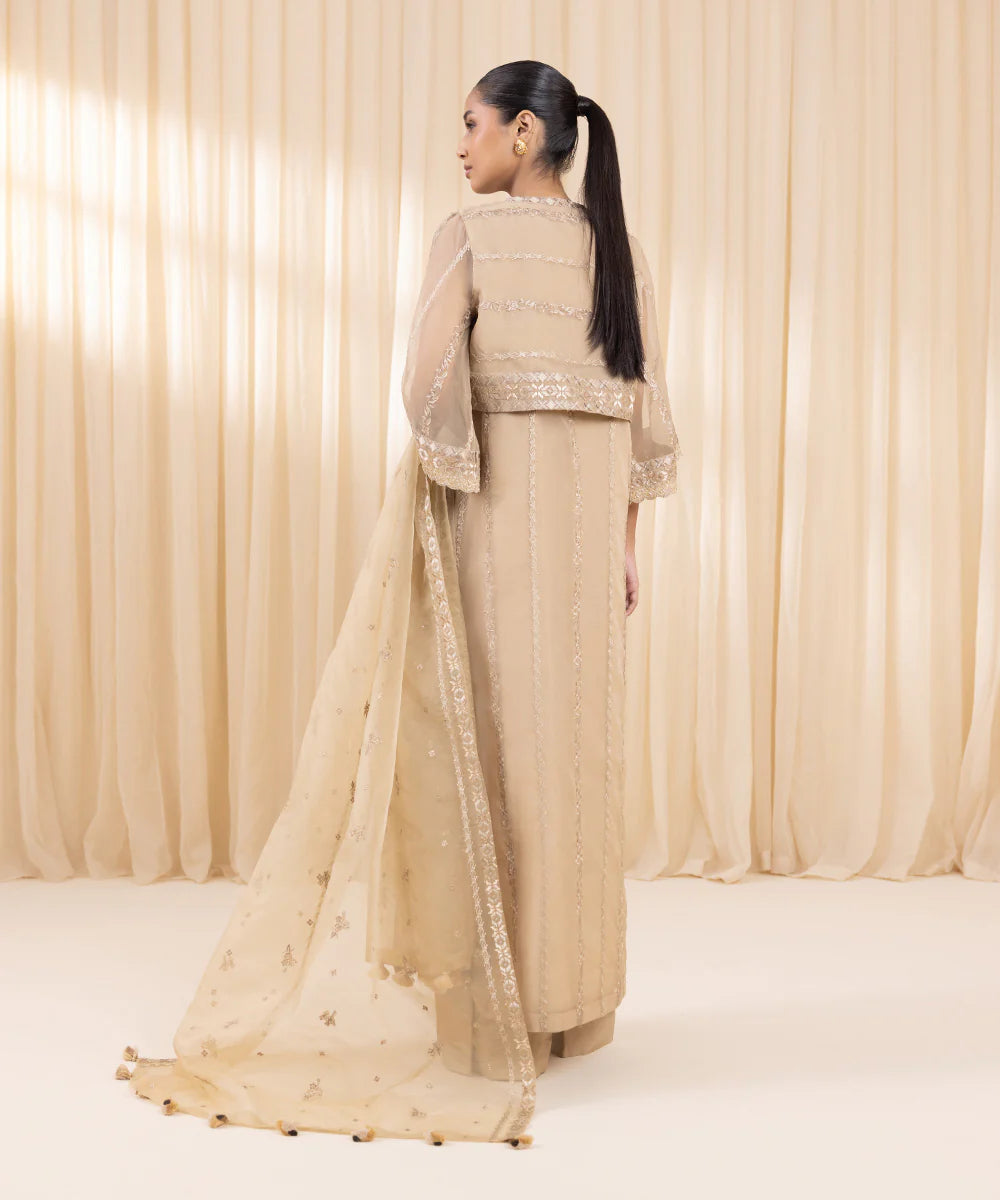 SAPPHIRE 3Pc Embroidered Organza Suit 000RFSL24V27 gulbuy.com
