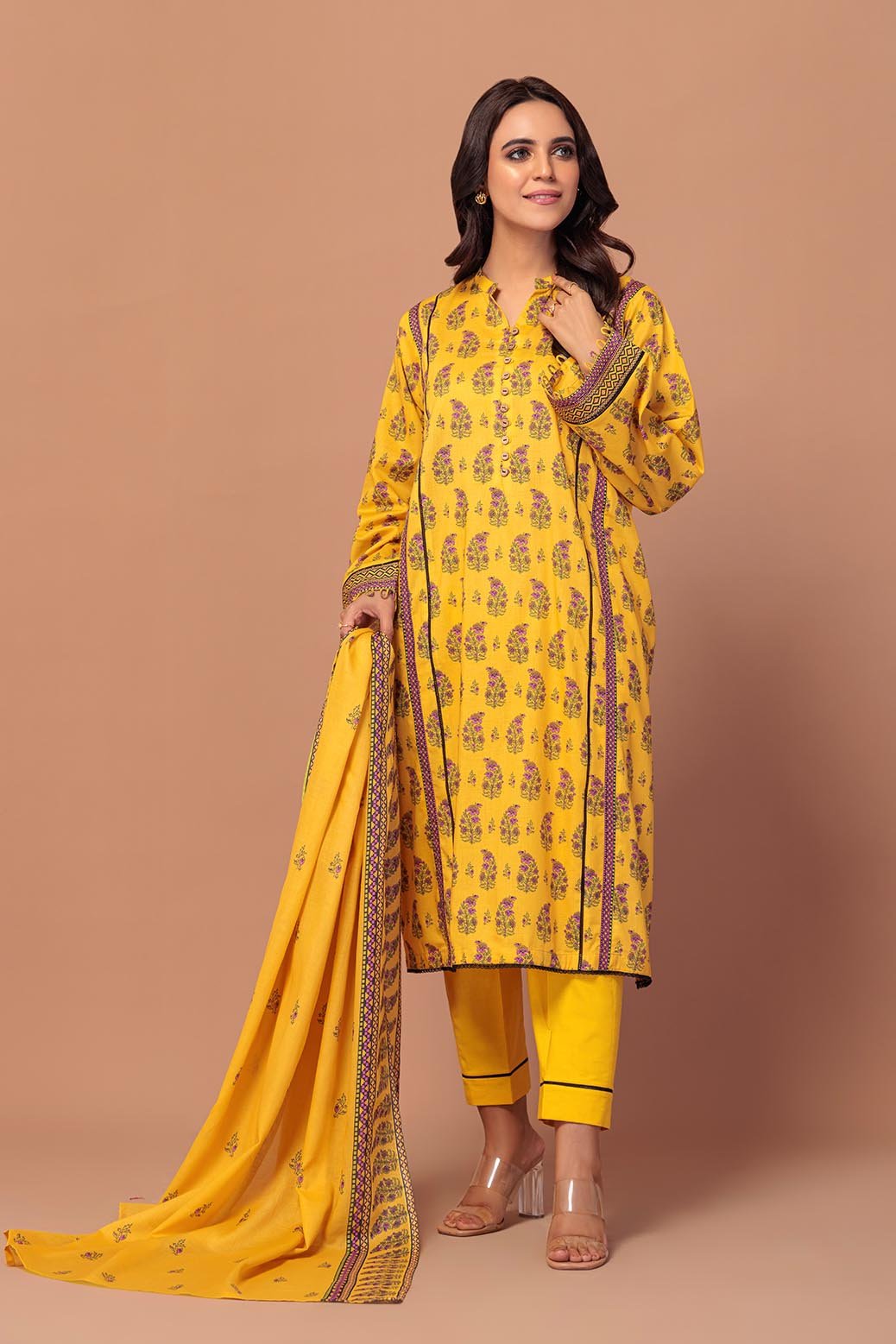 BONANZA SATRANGI 3PC PRINTED LAWN SUIT (1S24P3P600)