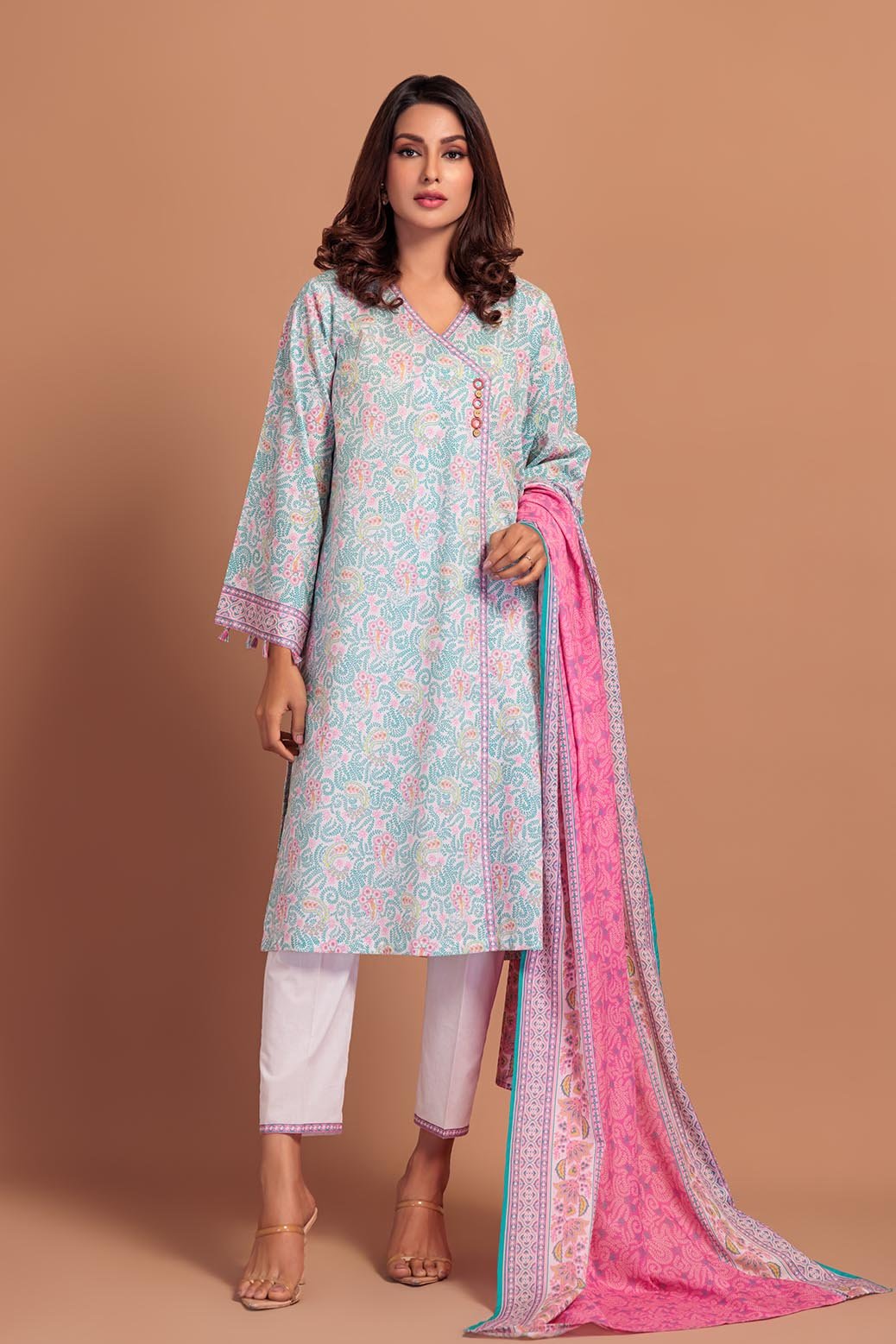 BONANZA SATRANGI 3PC PRINTED LAWN SUIT (1S24P3P591)