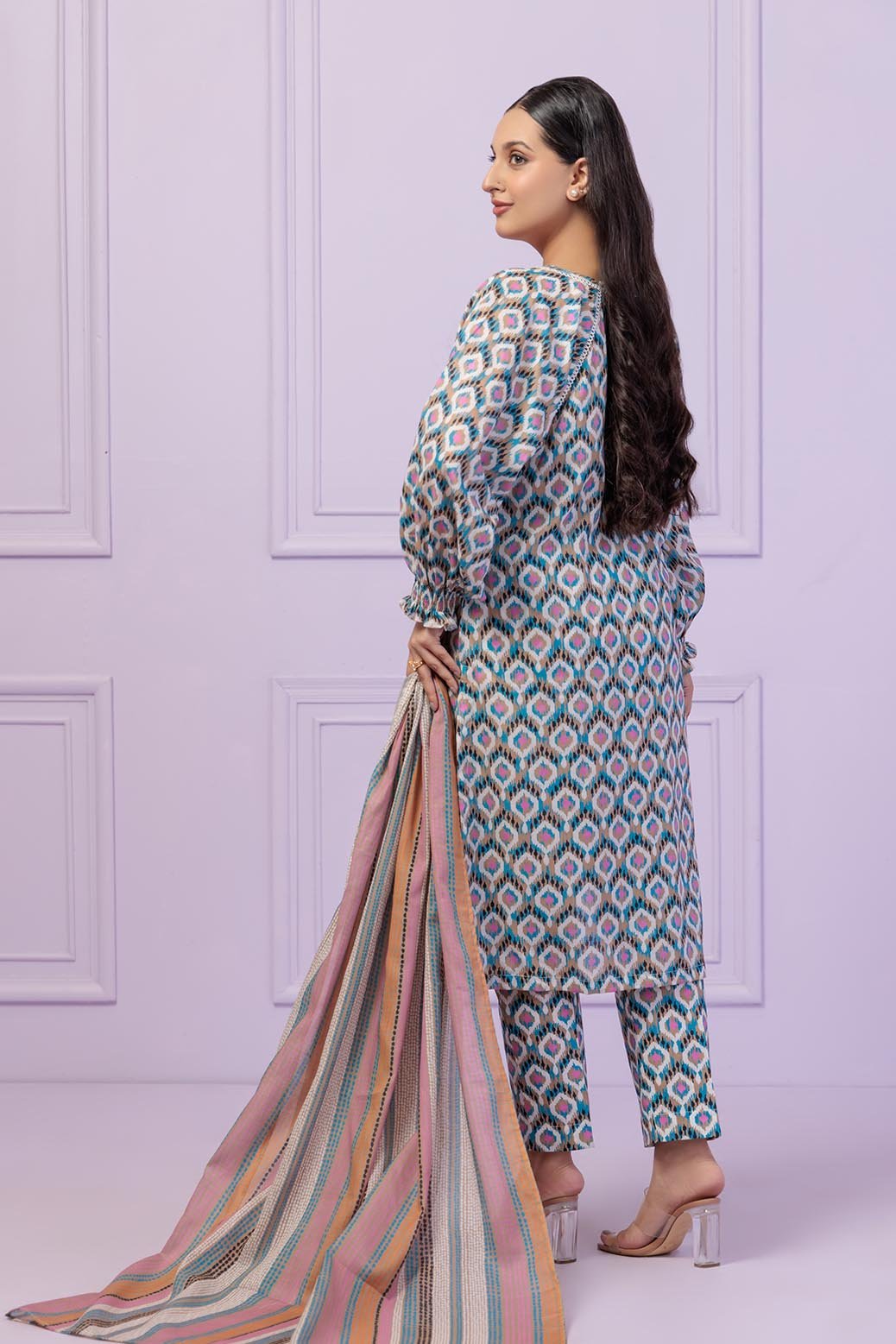 BONANZA SATRANGI 3PC PRINTED LAWN SUIT (1S24P3P333)