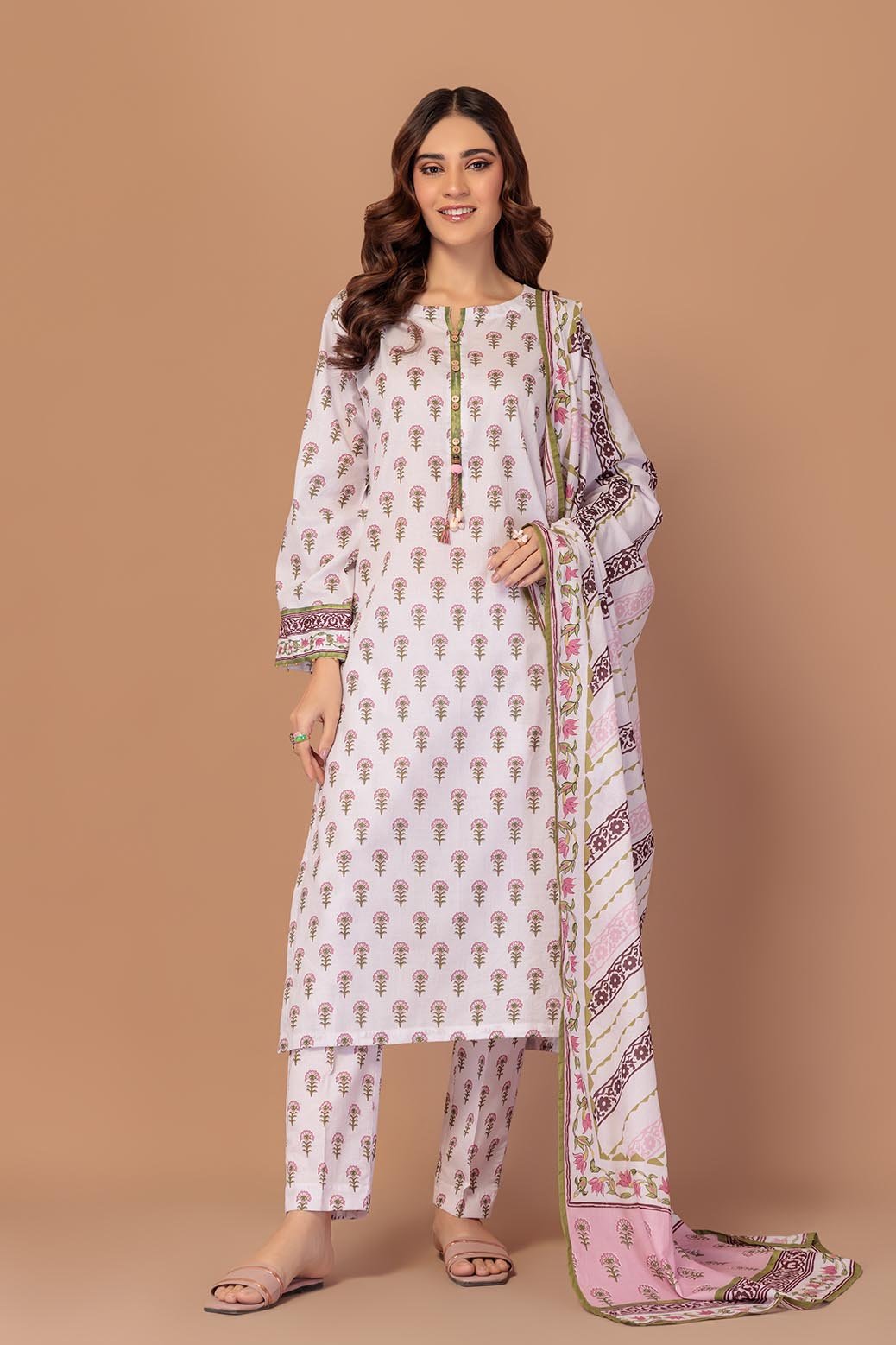 BONANZA SATRANGI 3PC PRINTED LAWN SUIT (1S24P3P303)