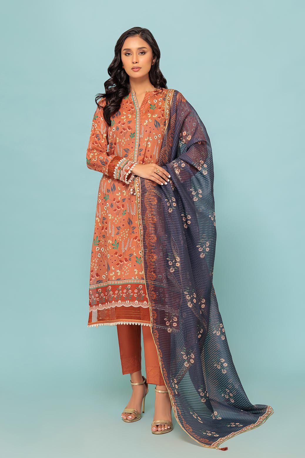 BONANZA SATRANGI 3PC PRINTED LAWN SUIT (2S24P3P309)