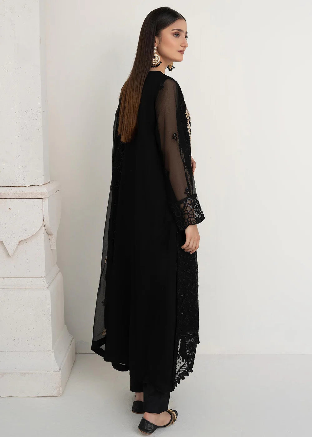 Agha Jaan 3Pc Embroidered Chiffon Suit Roha gulbuy.com