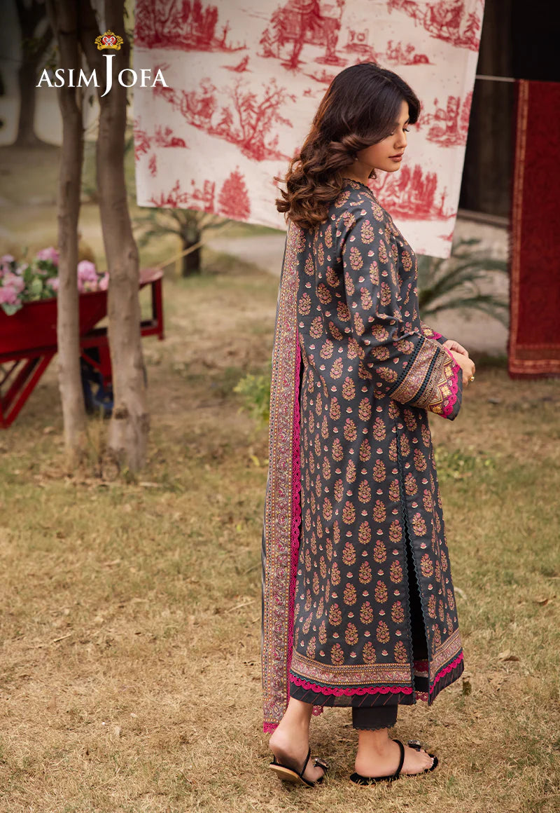 Asim Jofa 3Pc Printed Lawn Suit AJUBJ-49 gulbuy.com
