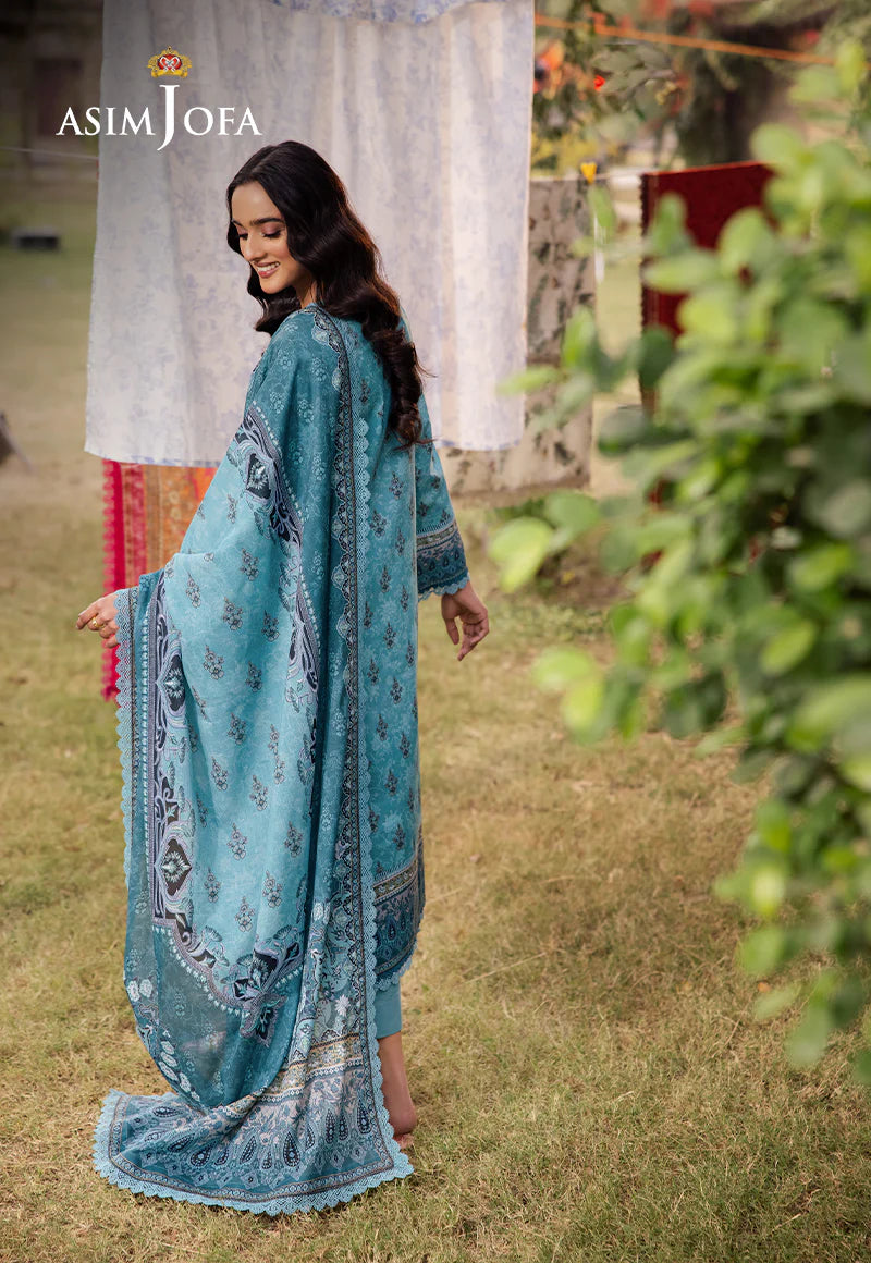 Asim Jofa 3Pc Printed Lawn Suit AJUBJ-46 gulbuy.com