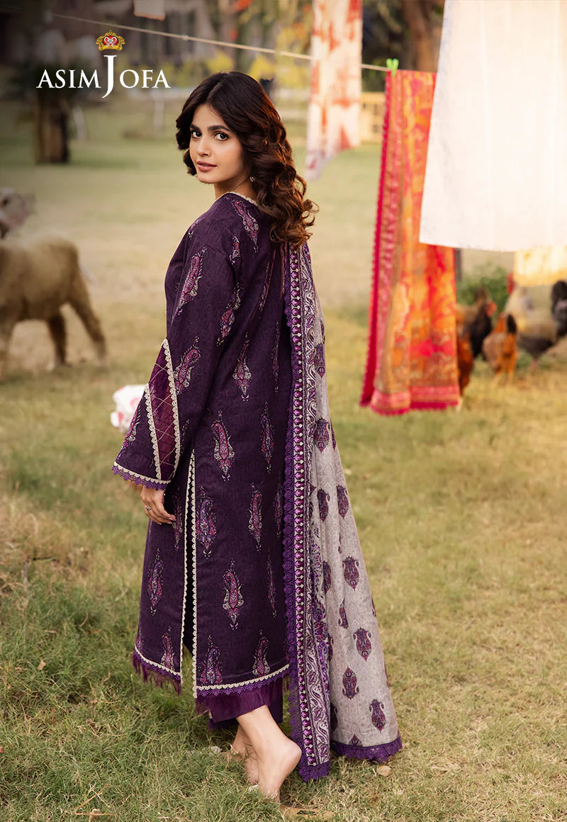 Asim Jofa 3Pc Printed Lawn Suit AJUBJ-27 gulbuy.com