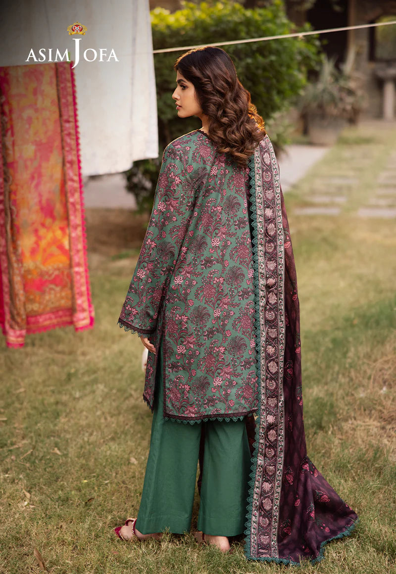 Asim Jofa 3Pc Printed Lawn Suit AJUBJ-32 gulbuy.com