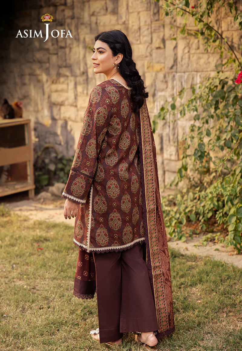 Asim Jofa 3Pc Printed Lawn Suit AJUBJ-23 gulbuy.com