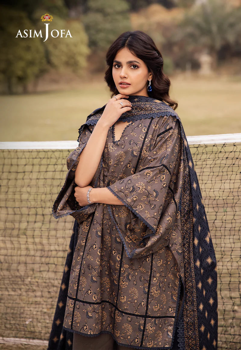 Asim Jofa 3Pc Printed Lawn Suit AJUBJ-20 gulbuy.com