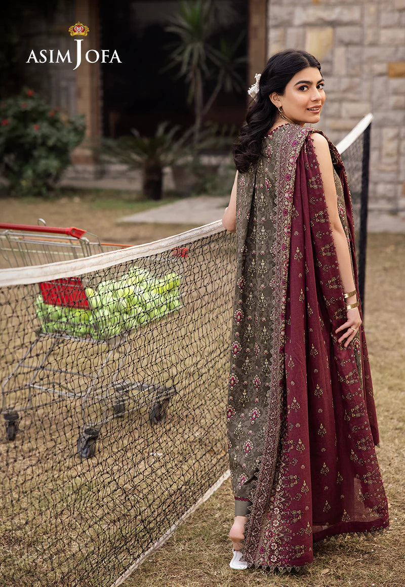 Asim Jofa 3Pc Printed Lawn Suit AJUBJ-29 gulbuy.com