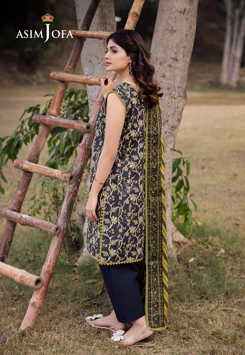 Asim Jofa 3Pc Printed Lawn Suit AJUBJ-26 gulbuy.com