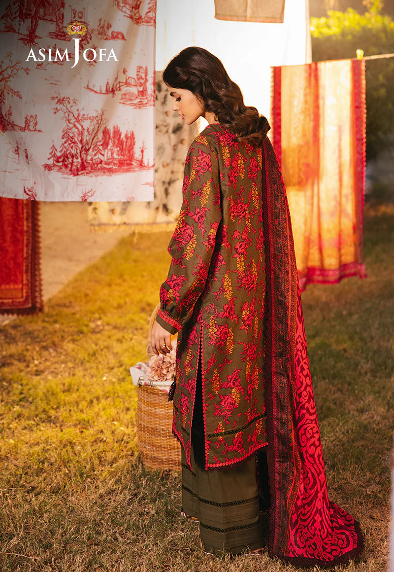 Asim Jofa 3Pc Printed Lawn Suit AJUBJ-19 gulbuy.com