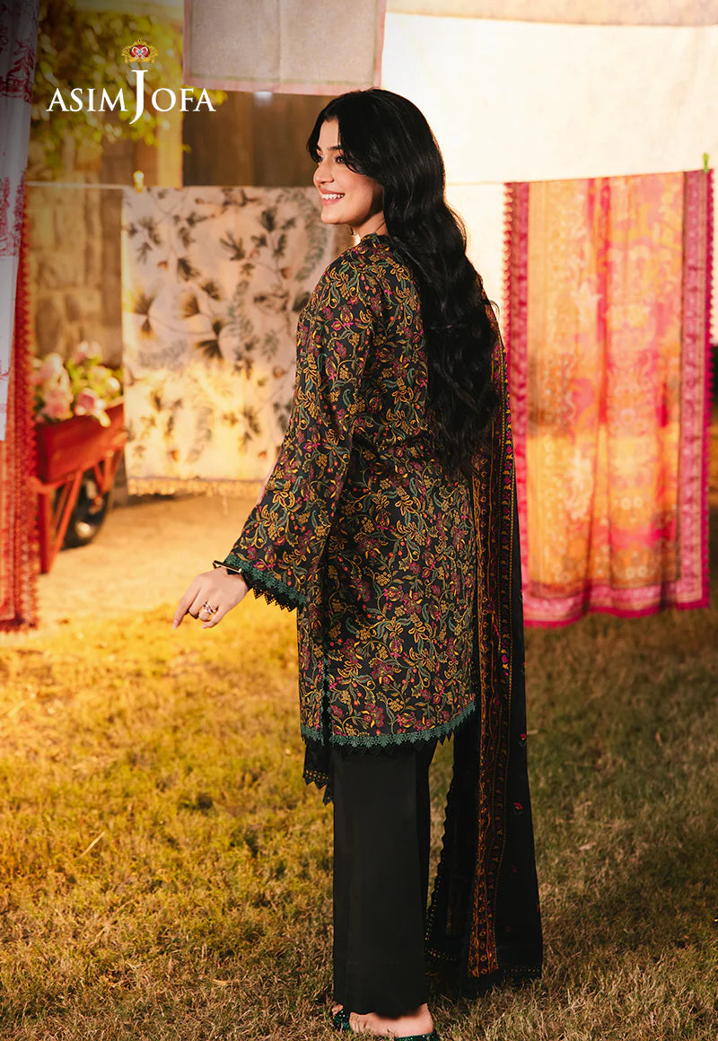 Asim Jofa 3Pc Printed Lawn Suit AJUBJ-25 gulbuy.com