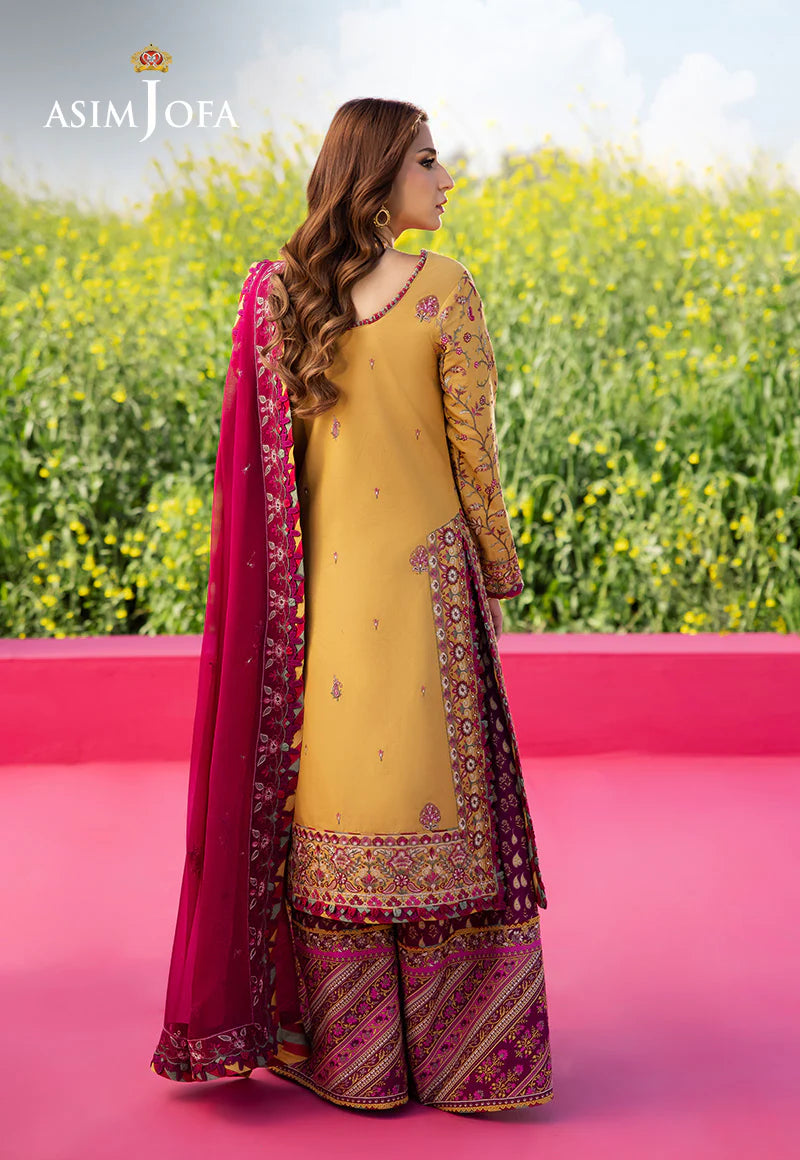 Asim Jofa 3Pc Embroidered Lawn Suit AJELL-07 gulbuy.com