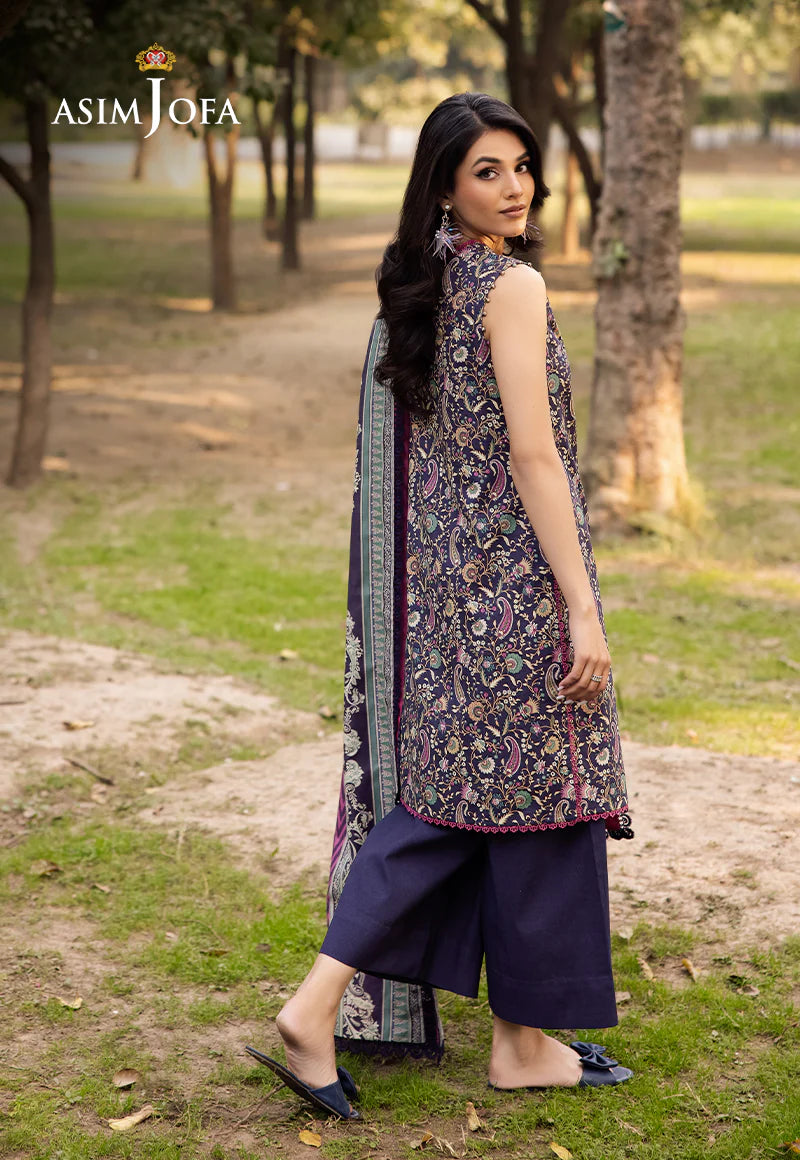 Asim Jofa 3Pc Printed Lawn Suit AJUBJ-30 gulbuy.com