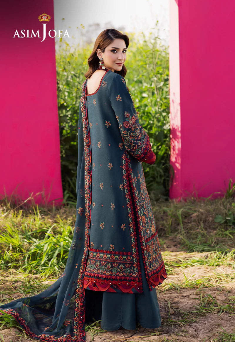 Asim Jofa 3Pc Embroidered Lawn Suit AJELL-04 gulbuy.com