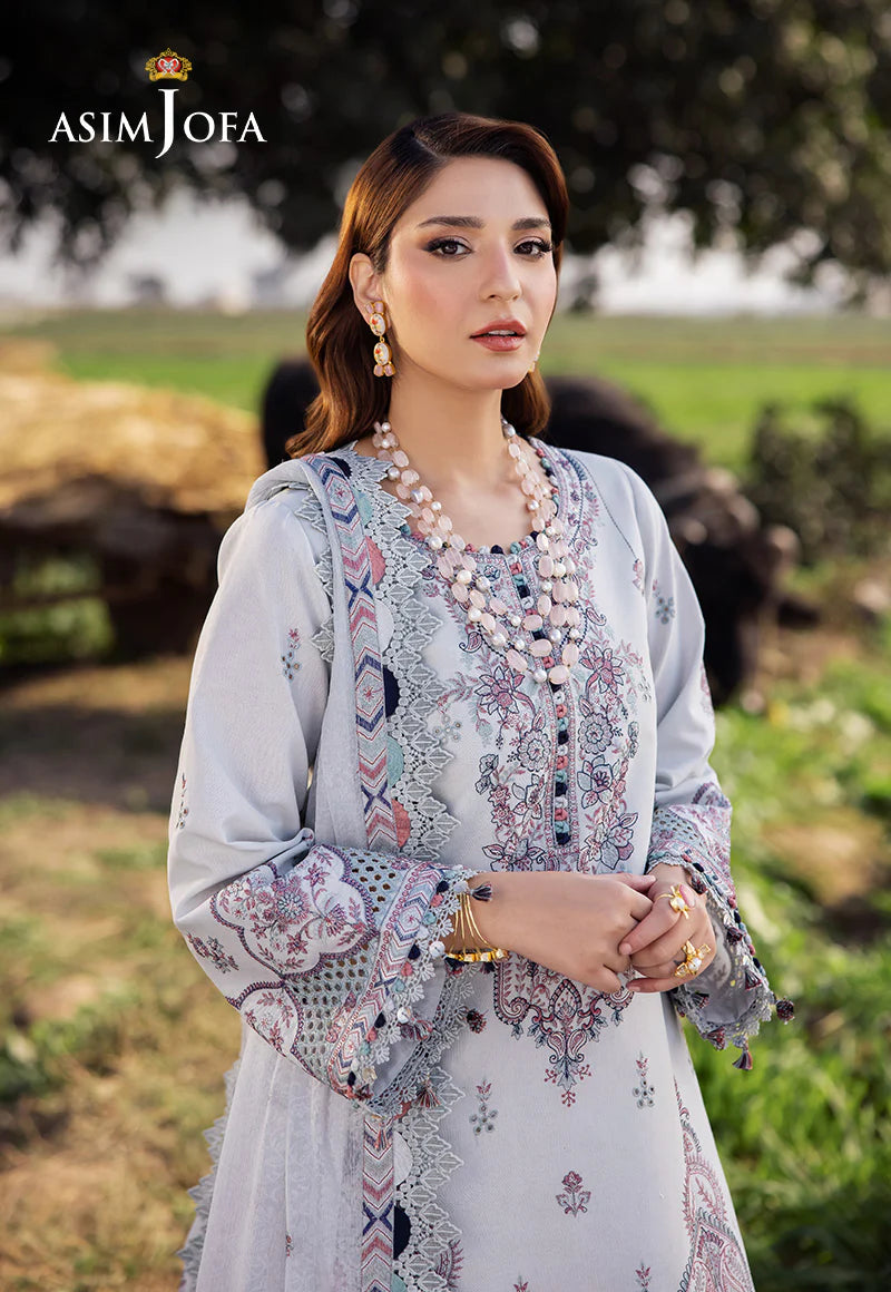 Asim Jofa 3Pc Embroidered Lawn Suit AJELL-10 gulbuy.com