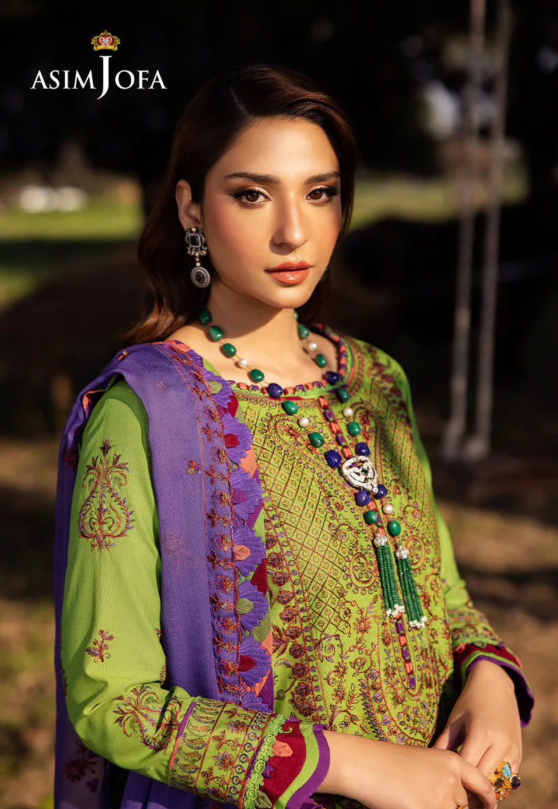 Asim Jofa 3Pc Embroidered Lawn Suit AJELL-05 gulbuy.com