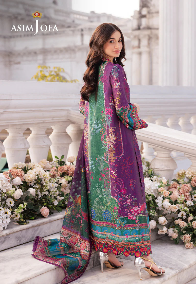 Asim Jofa 3Pc Embroidered Raw Silk Suit AJRS-02 gulbuy.com