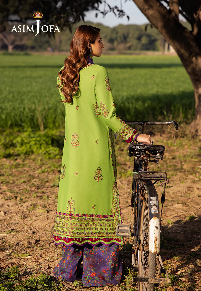 Asim Jofa 3Pc Embroidered Lawn Suit AJELL-05 gulbuy.com