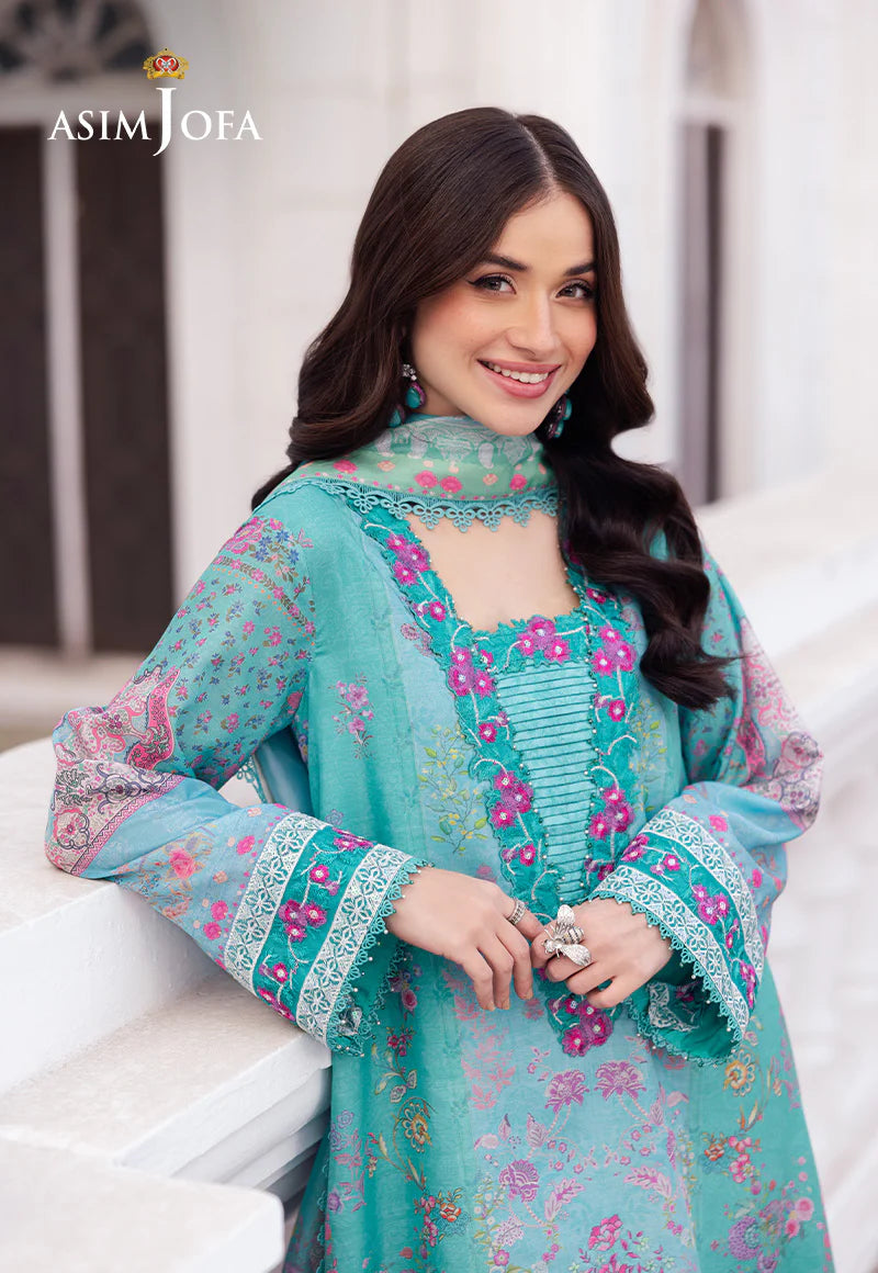 Asim Jofa 3PC Embroidered Raw Silk AJRS-04 gulbuy.com