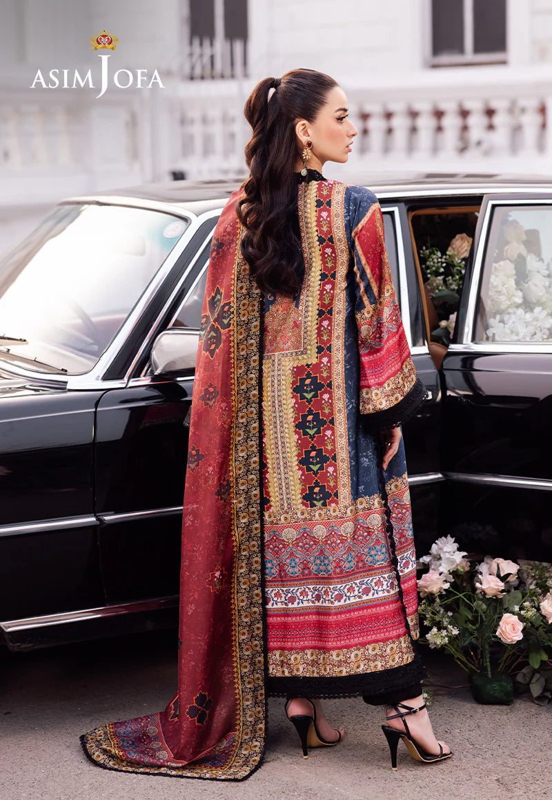 Asim Jofa 3PC Embroidered Raw Silk AJRS-05 gulbuy.com