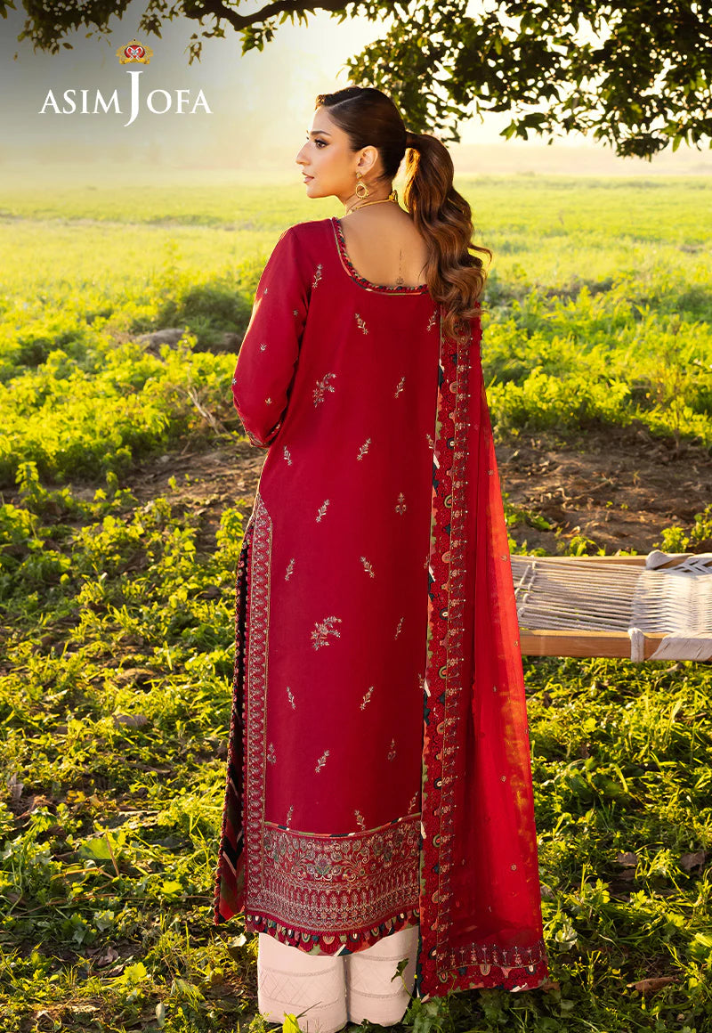 Asim Jofa 3Pc Embroidered Lawn Suit AJELL-06 gulbuy.com