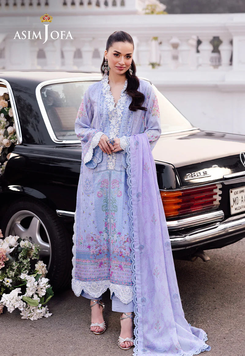 Asim Jofa 3PC Embroidered Raw Silk AJRS-08 M gulbuy.com