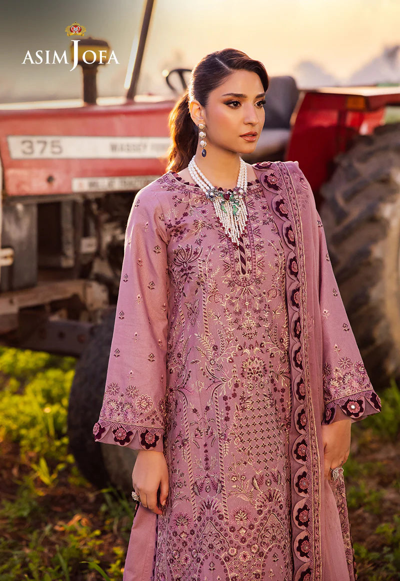 Asim Jofa 3Pc Embroidered Lawn Suit AJELL-02 gulbuy.com
