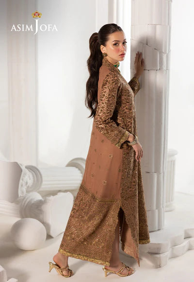 Asim jofa 3Pc Embroidered Chiffon Suit AJIZL-11 gulbuy.com