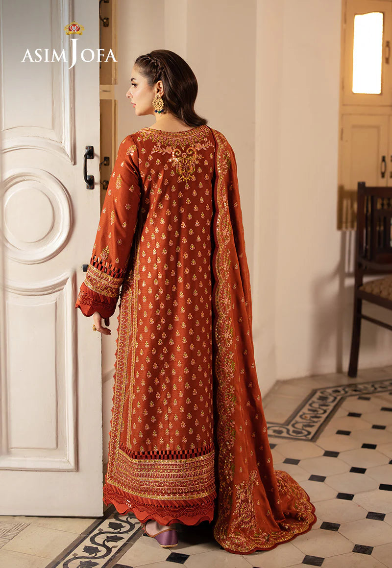 Asim Jofa 3Pc Embroidered Twill Suit AJKI-07 gulbuy.com