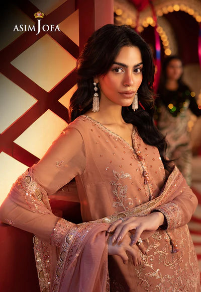ASIM JOFA 3Pc Embroidered Chiffon SUIT AJLFF-16 gulbuy.com