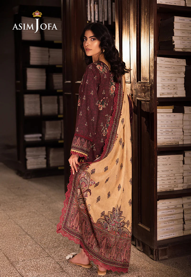Asim Jofa 3Pc Printed Lawn Suit AJUBJ-44 gulbuy.com