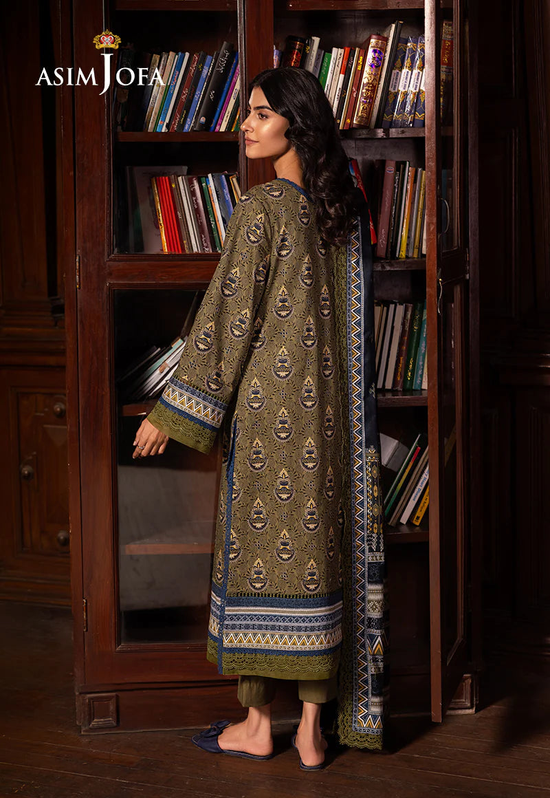 Asim Jofa 3Pc Printed Lawn Suit AJUBJ-37 gulbuy.com