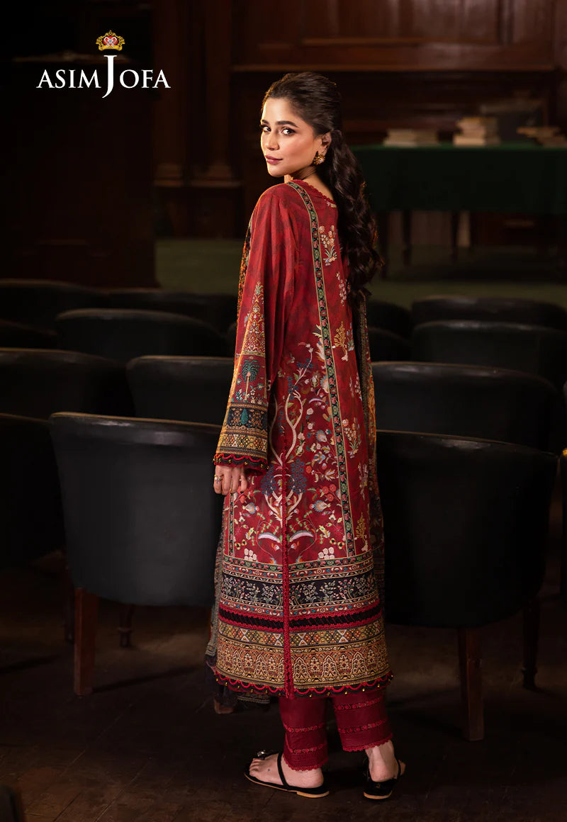 Asim Jofa 3Pc Embroidered Lawn Suit AJUBJ-09 gulbuy.com