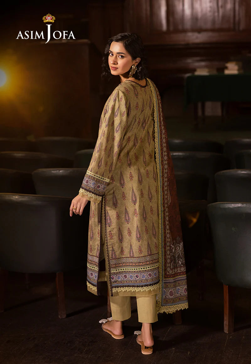 Asim Jofa 3Pc Printed Lawn Suit AJUBJ-47 gulbuy.com