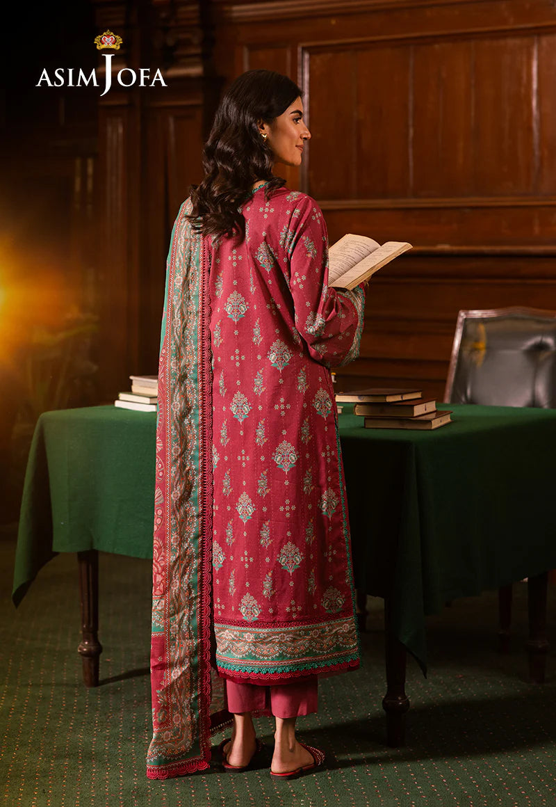 Asim Jofa 3Pc Printed Lawn Suit AJUBJ-38 gulbuy.com
