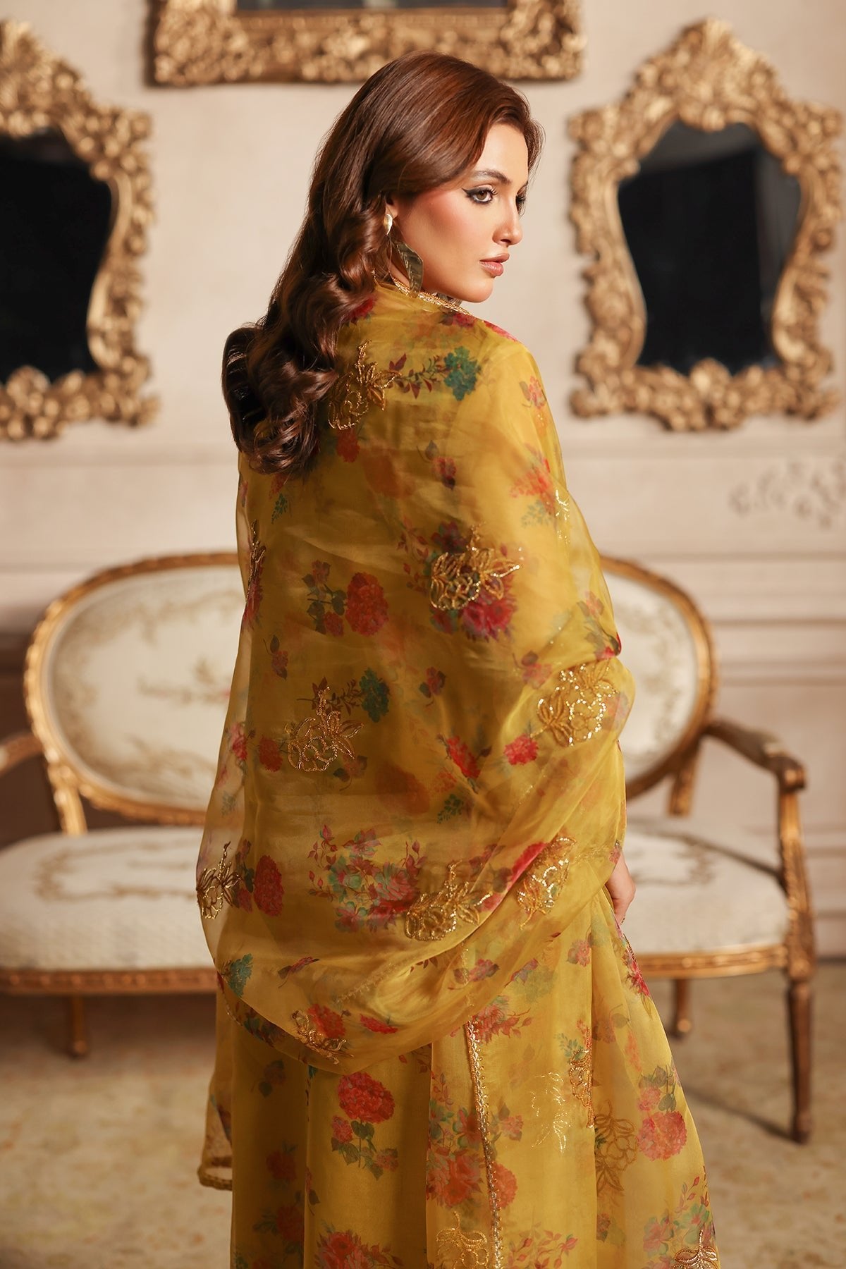 Charizma 3Pc Embroidered Organza Suit (CMA-4-072) gulbuy.com