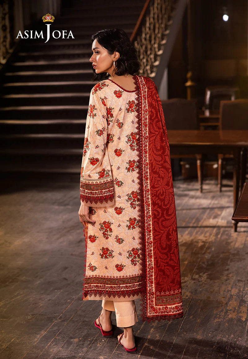 Asim Jofa 3Pc Printed Lawn Suit AJUBJ-54 gulbuy.com