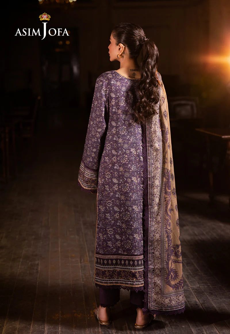 Asim Jofa 3Pc Printed Lawn Suit AJUBJ-48 gulbuy.com
