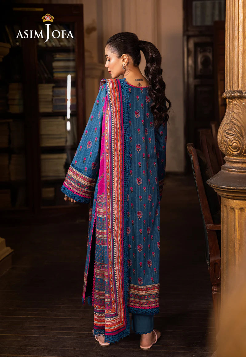Asim Jofa 3Pc Printed Lawn Suit AJUBJ-40 gulbuy.com