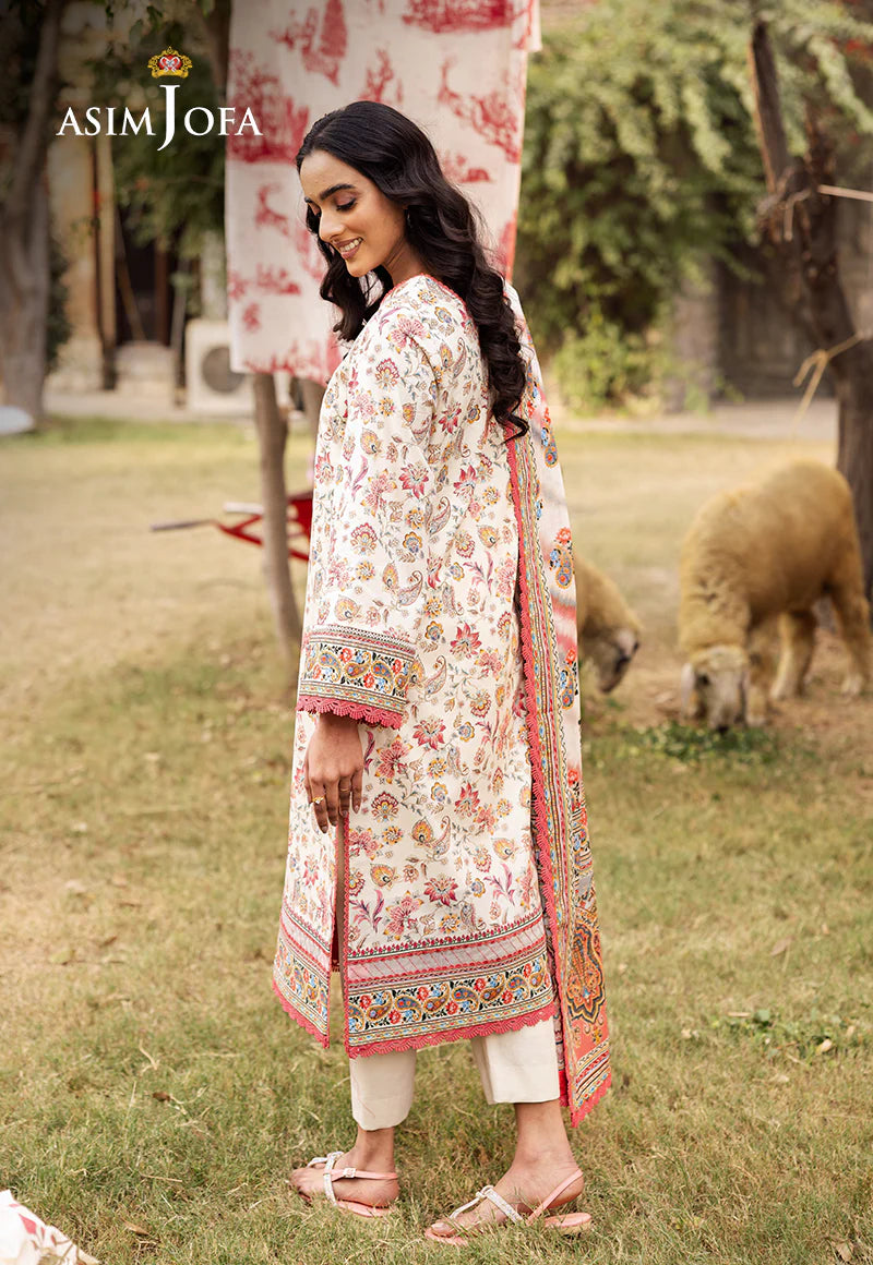Asim Jofa 3Pc Printed Lawn Suit AJUBJ-50 gulbuy.com