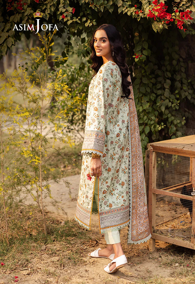 Asim Jofa 3Pc Printed Lawn Suit AJUBJ-52 gulbuy.com