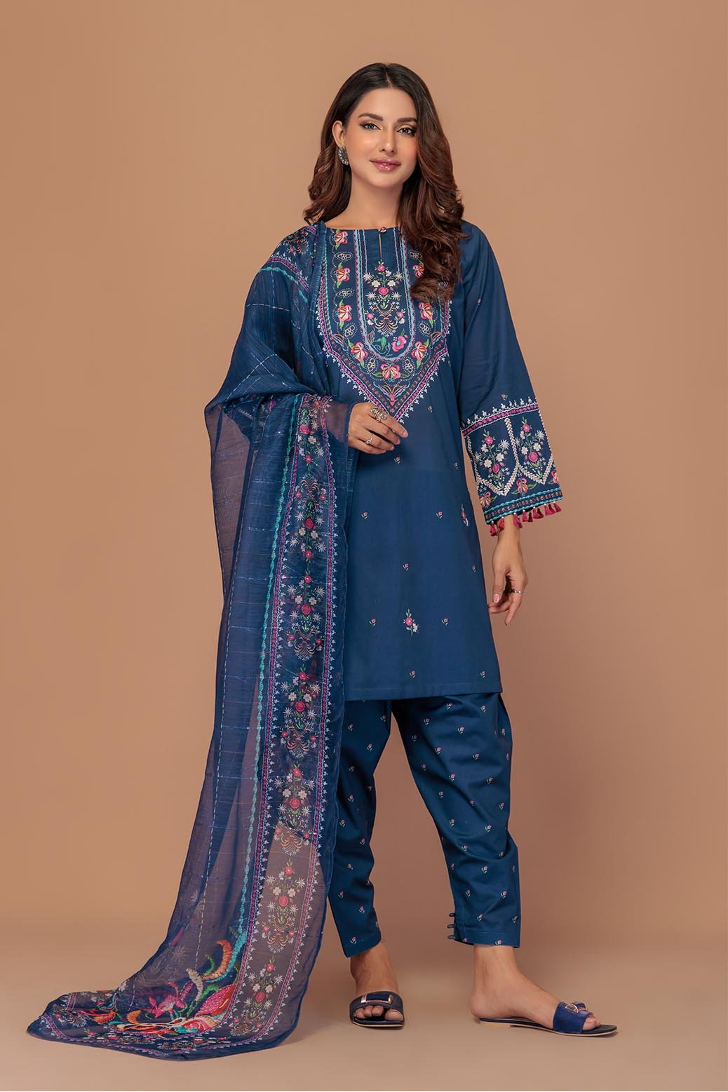 BONANZA SATRANGI 3PC PRINTED LAWN SUIT (1S24P3P311)
