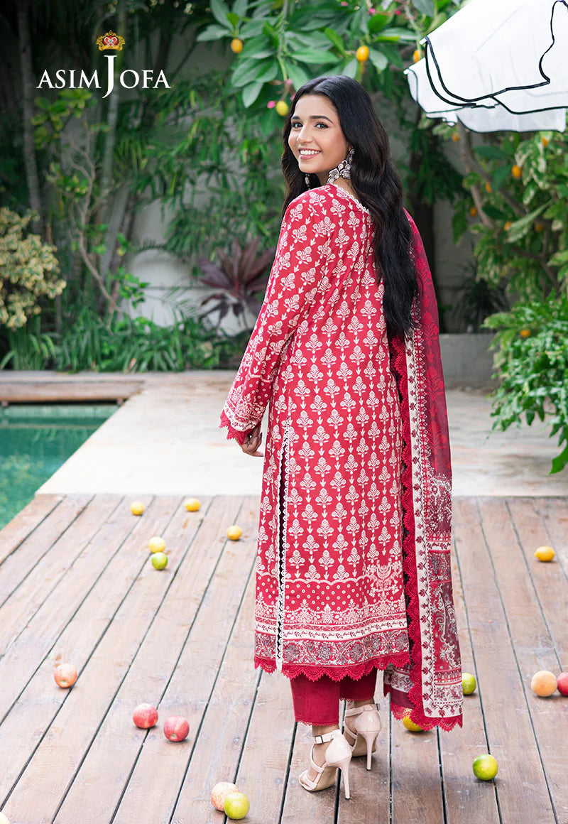 Asim Jofa 3Pc Printed Lawn Suit AJUUB-32 gulbuy.com