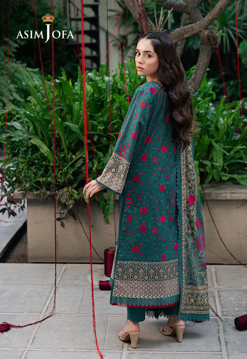 Asim Jofa 3Pc Printed Lawn Suit AJUUB-38 gulbuy.com