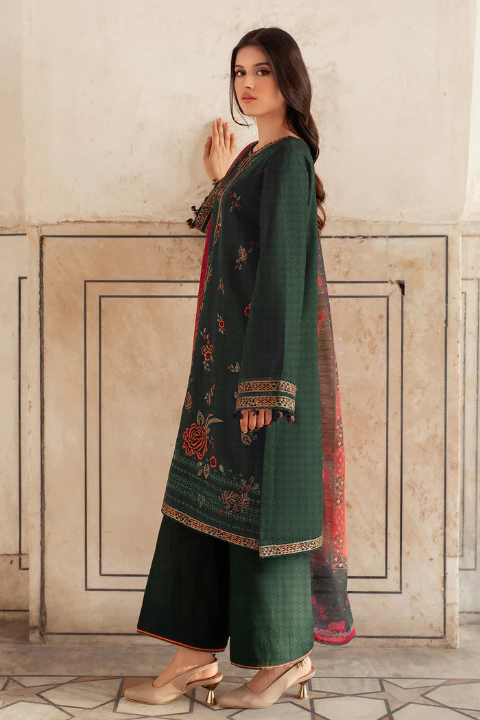 Jazmin 3Pc Embroidered Jacquard khaddar UW-0141 gulbuy.com