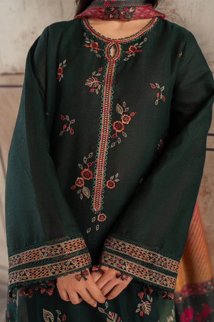 Jazmin 3Pc Embroidered Jacquard khaddar UW-0141 gulbuy.com