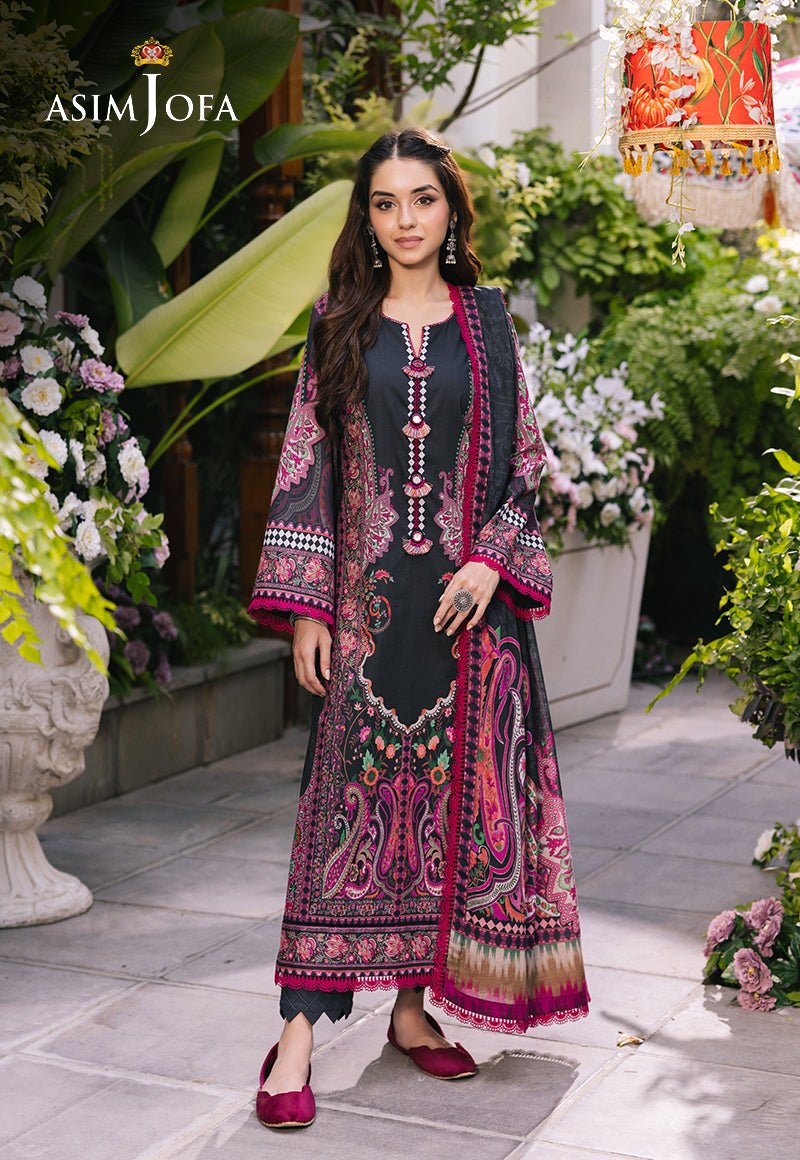 ASIM JOFA 3 PIECE PRINTED LAWN SUIT (AJGB-05)