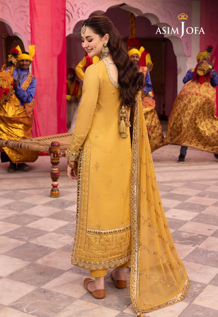 ASIM JOFA 3 PIECE EMBROIDERED CHIFFON SUIT (AJDA-04)